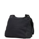 プラダ スポーツライン ロゴ 斜め掛け ショルダーバッグ ブラック ポリウレタン レディース PRADA 【中古】
